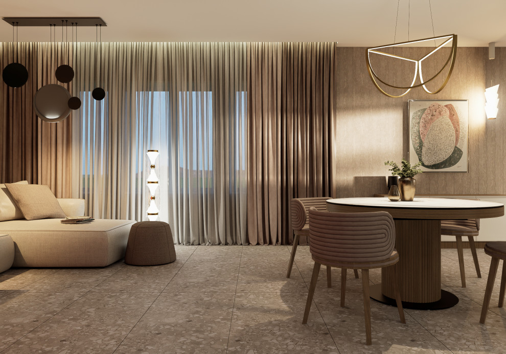 Коттеджный поселок "Самарский", кухня-гостиная