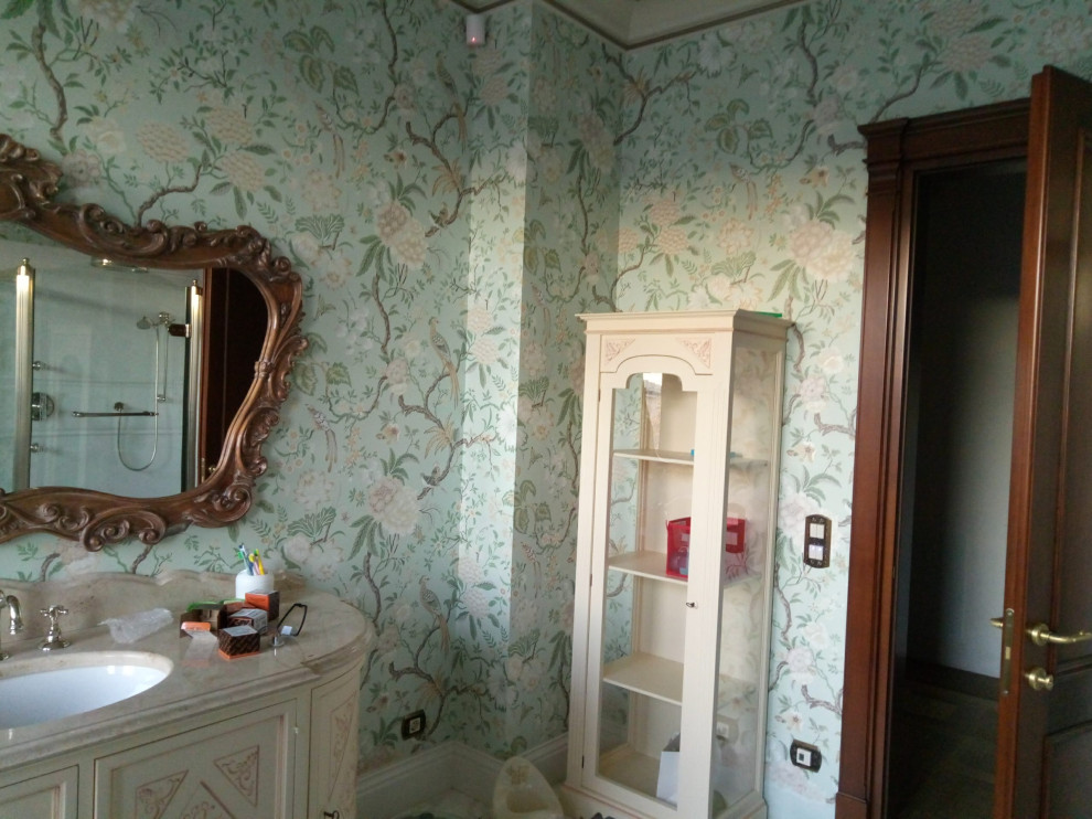 Роспись по трафарету. Ванная комната