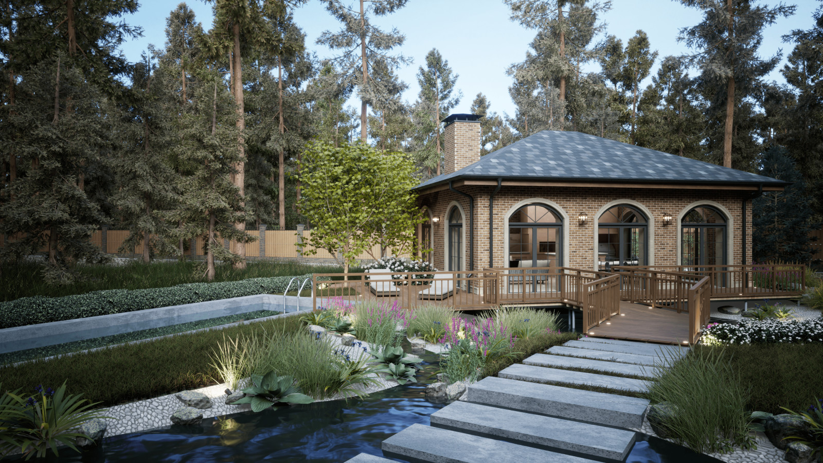 Открытый подогреваемый бассейн