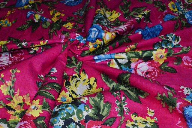 Indian Floral Print Cotton Fabric 5 Yard - Traditional - Upholstery ...