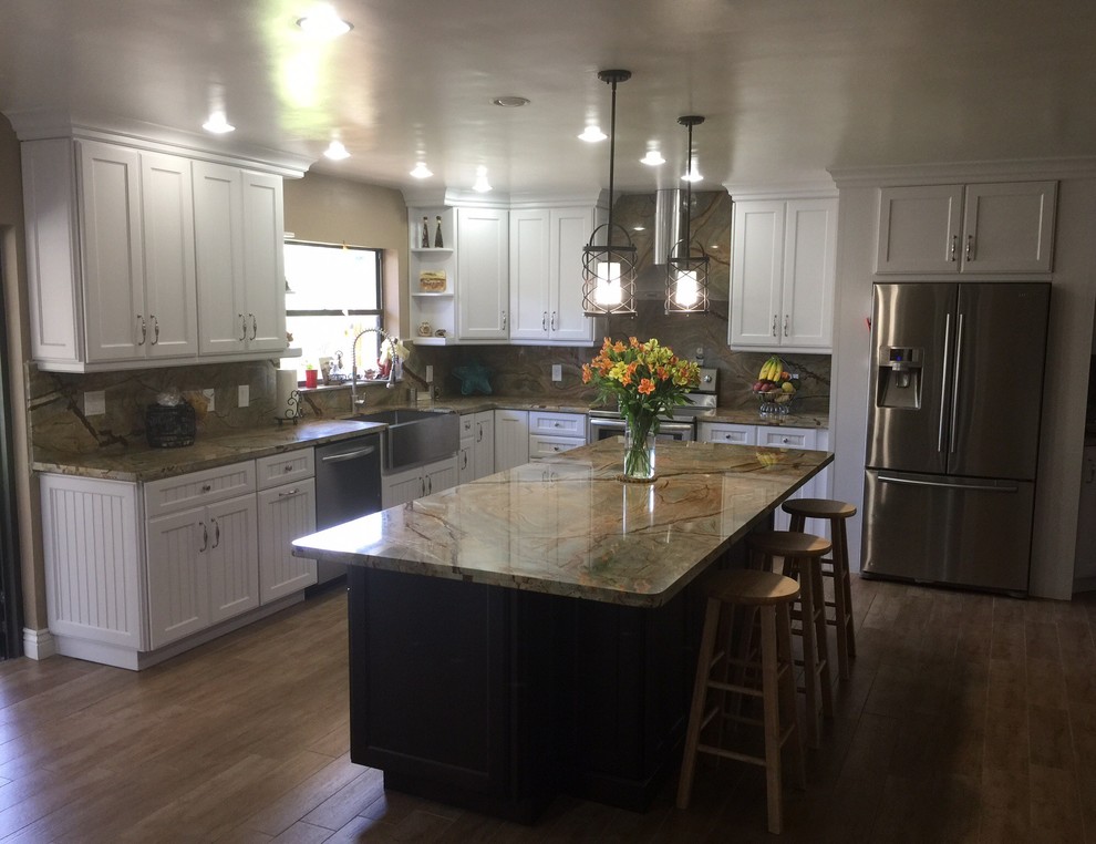 Inspiration for a transitional kitchen remodel in Miami