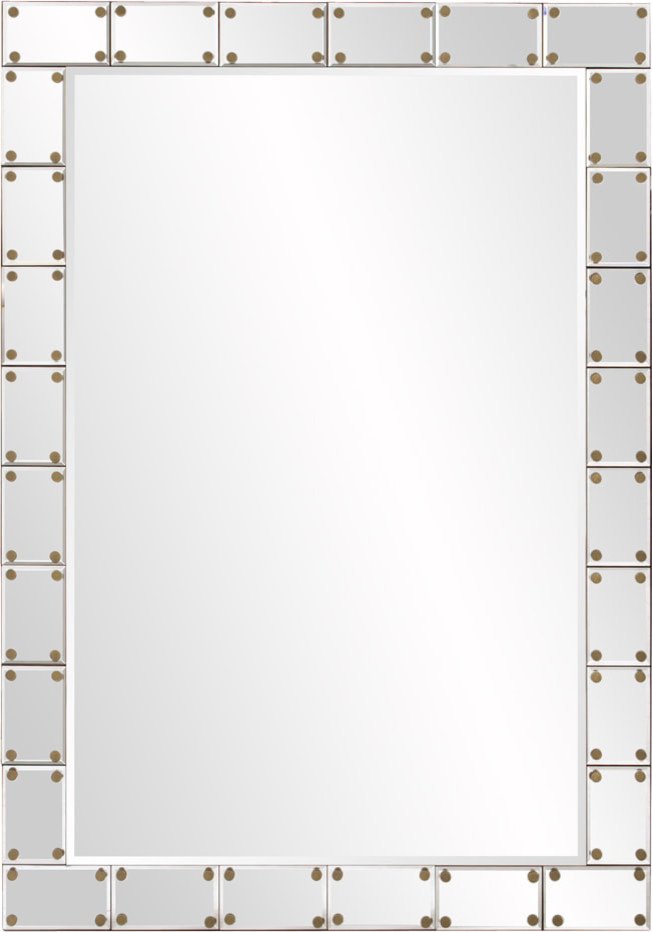 Howard Elliott Remington Studded Mirror Contemporary Wall Mirrors