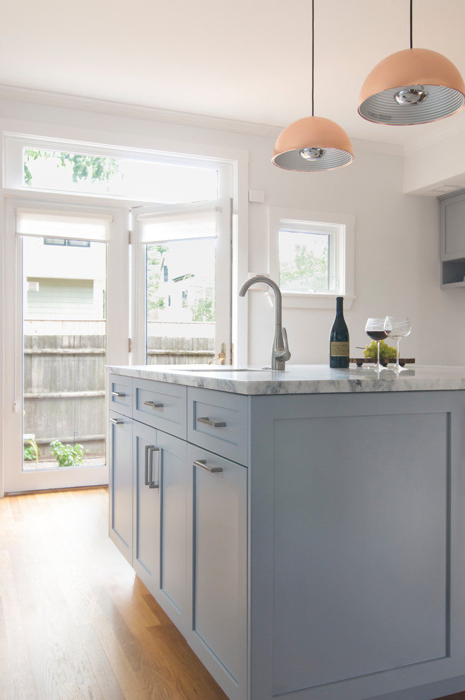 Inspiration for a transitional kitchen remodel in Boston