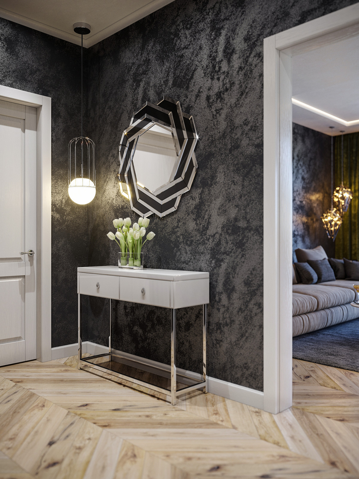 Дизайн интерьера однокомнатной квартиры с кухней-гостиной (ул.Р.Зорге)