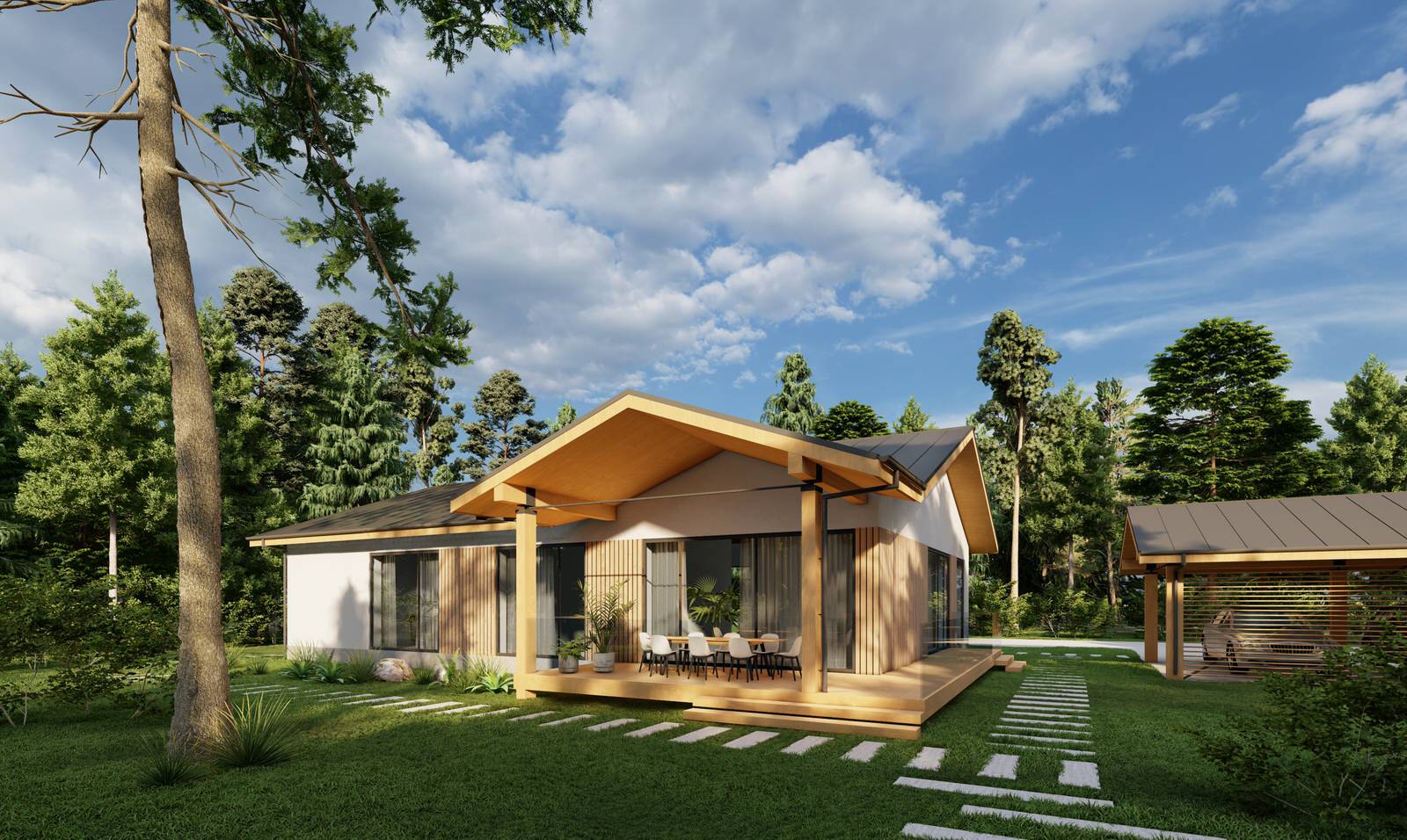 Дом в скандинавском стиле 120 м.кв.