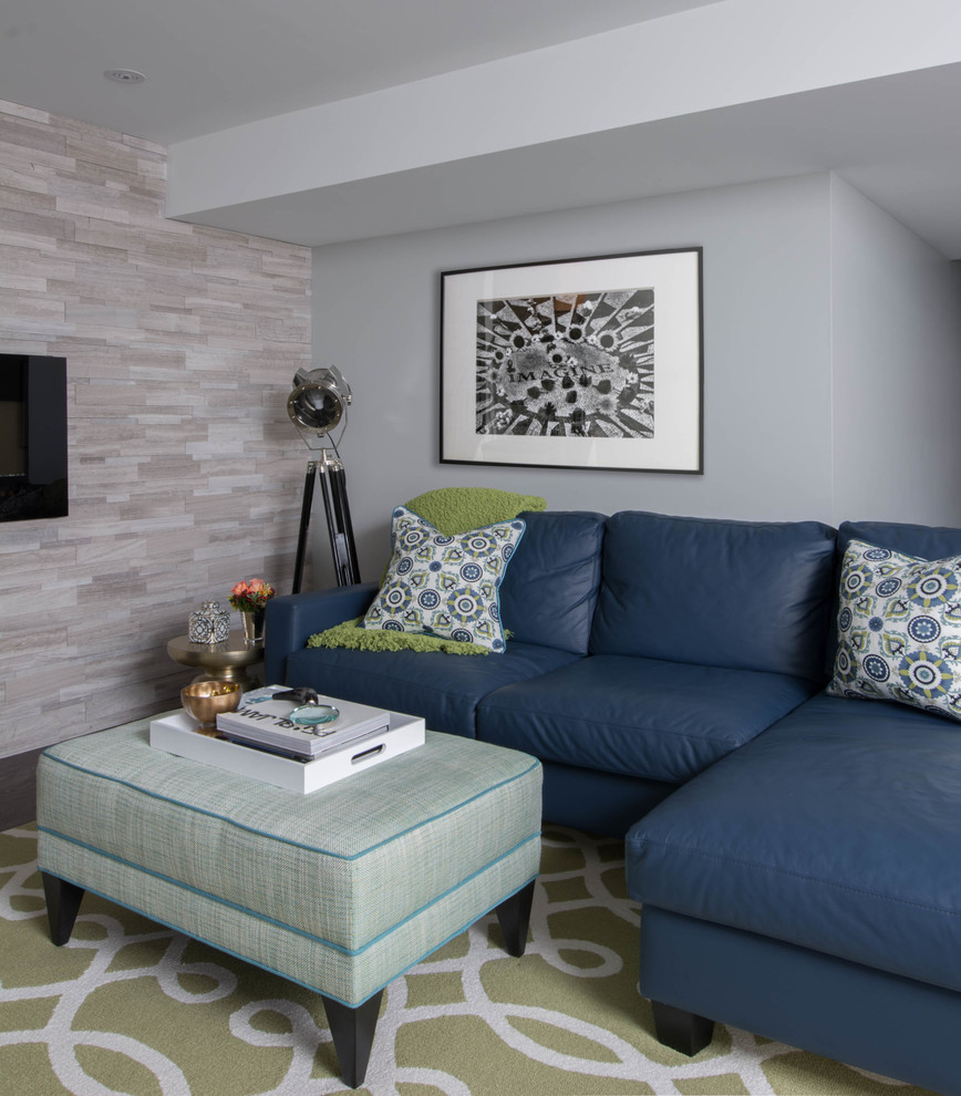 Transitional basement photo in Toronto