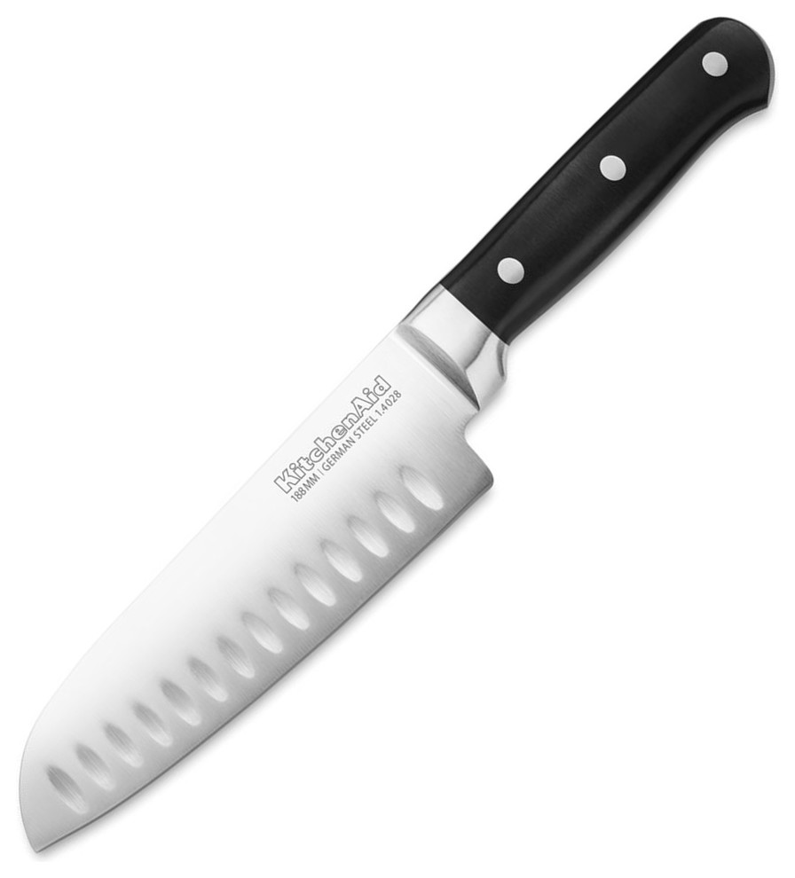 KitchenAid KKFTR7SKOB Classic 7 Inch Santoku Knife with Onyx