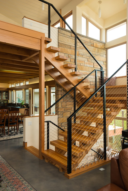 Forest Heights Contemporary contemporain-escalier