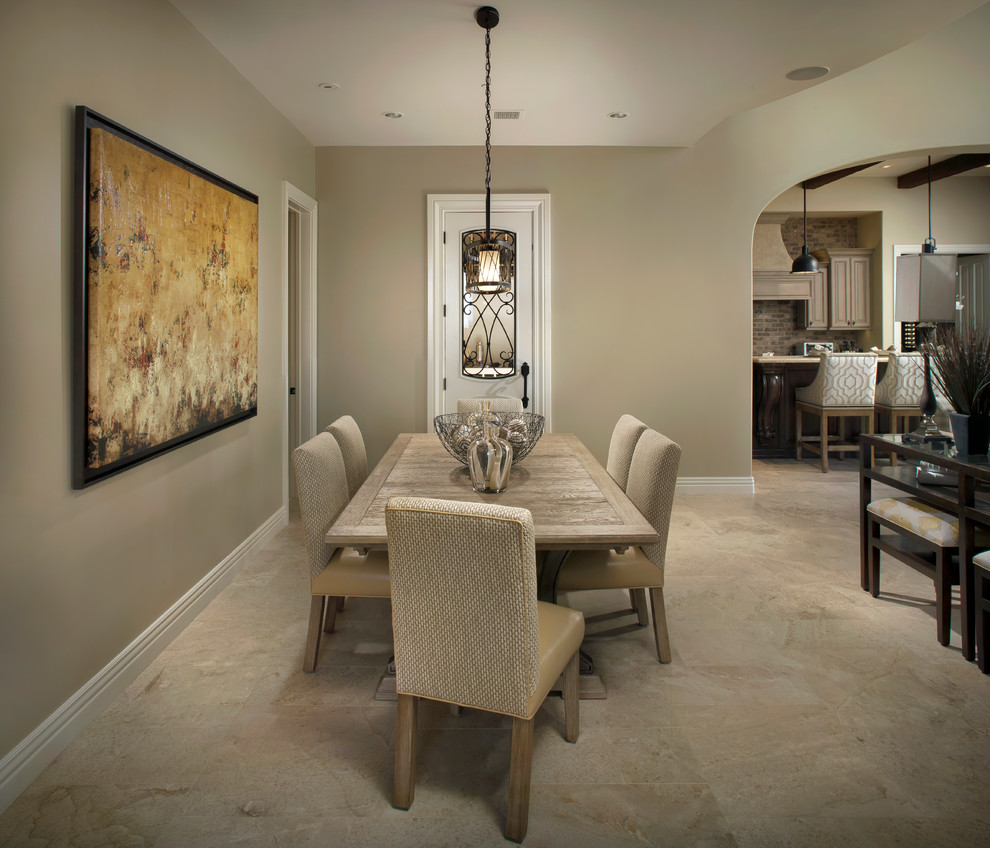 Photo of a transitional open plan dining in Phoenix.