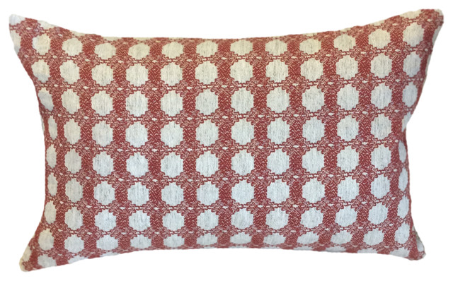 Taupe Circles On Burnt Orange Robert Allen Decorative Lumbar