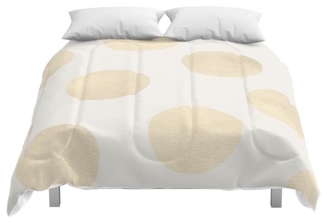 Gold Polka Dots Comforter Contemporary Comforters And