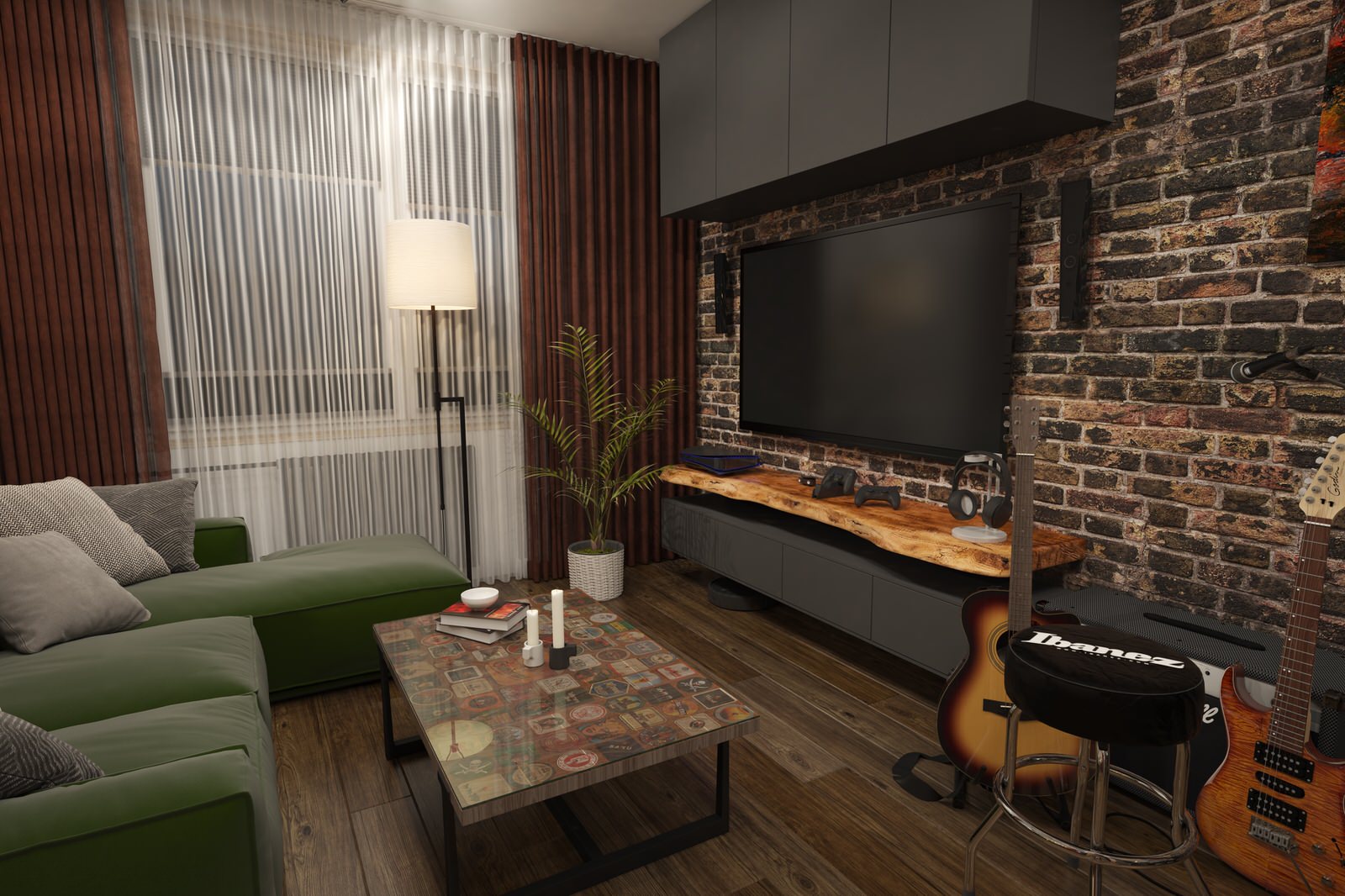 Квартира в стиле – барный лофт