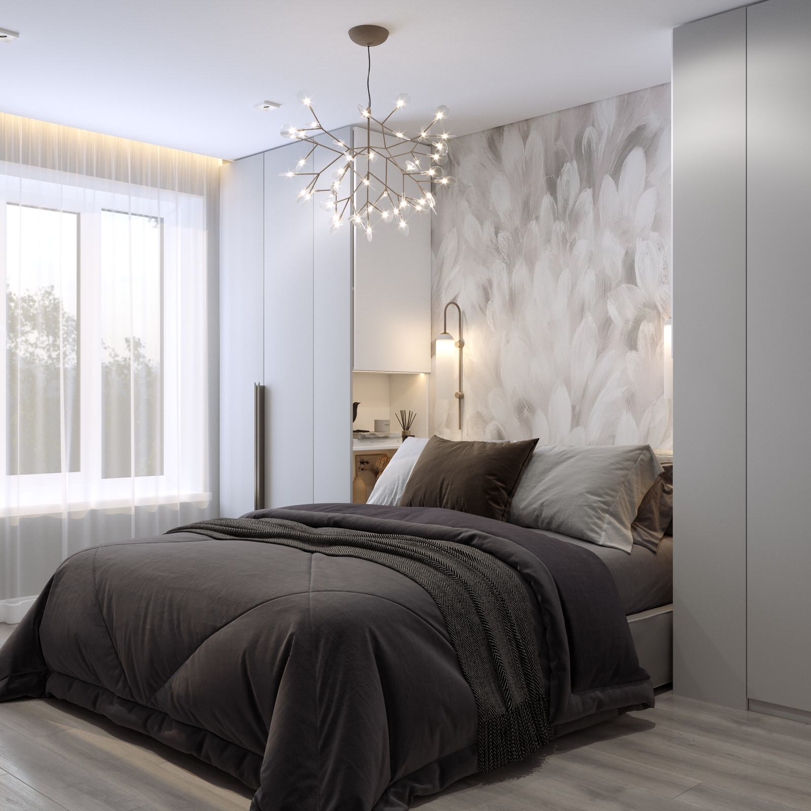 Стильный интерьер в серых тонах