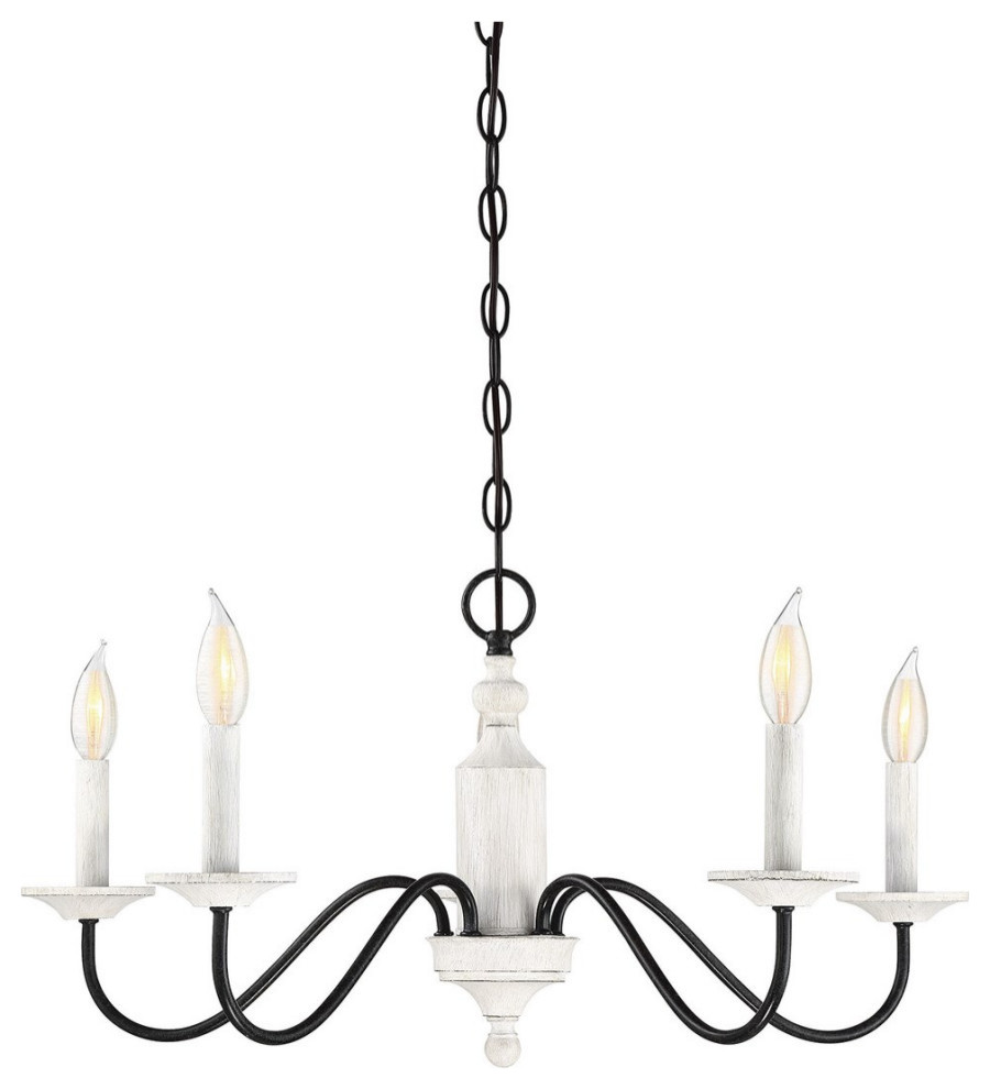 5Light Chandelier, Lights Reimagined, Wood Traditional Chandeliers by Lighting Reimagined