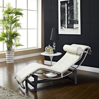 Charles Leather Chaise Lounge