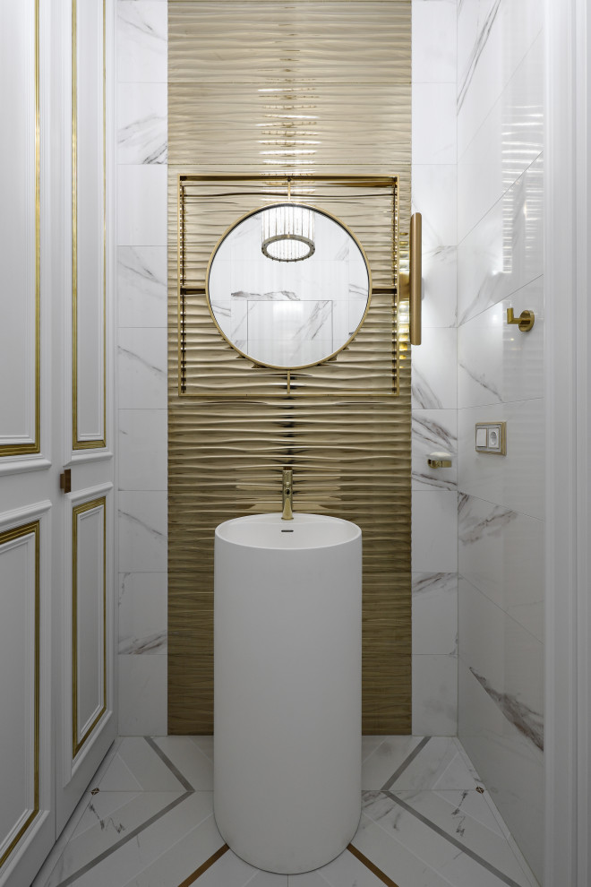 Реализованный дизайн-проект квартиры 90 кв.м.в стиле неоклассика