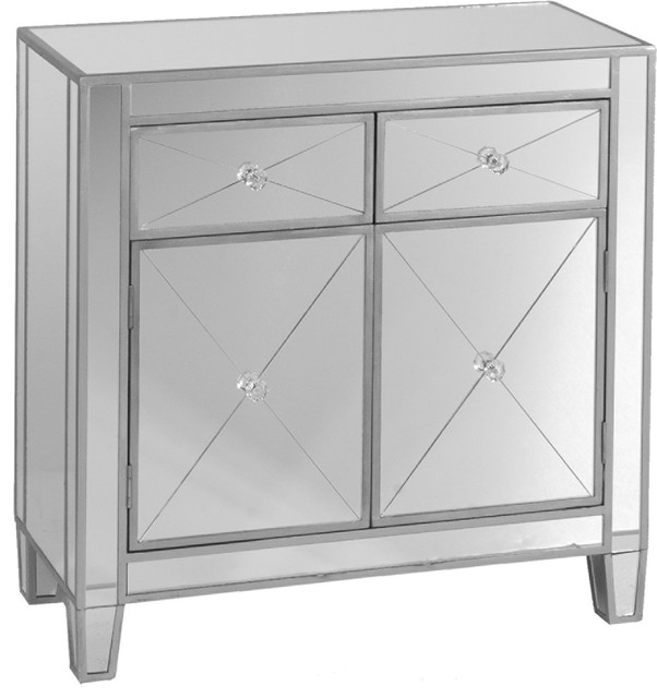 Mirage Mirrored Cabinet Contemporary Accent Chests And Cabinets Mirage Mirrored Cabinet Mirror With Metallic Silver Trim