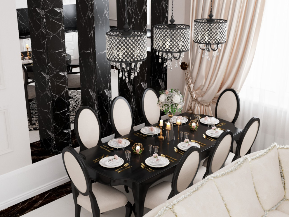 Загородный дом (кухня,гостиная) в стиле арт деко