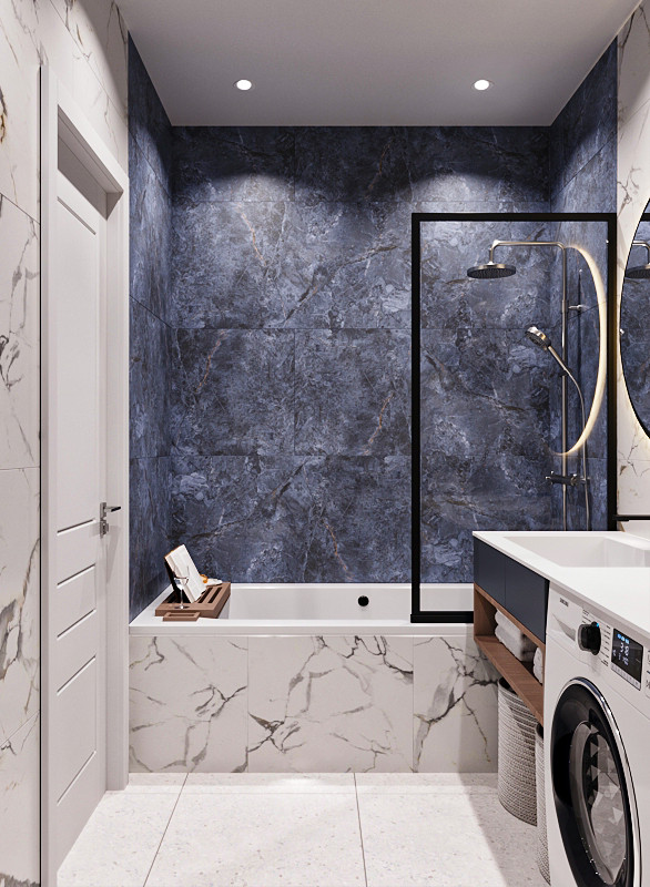 Большой санузел в современном стиле