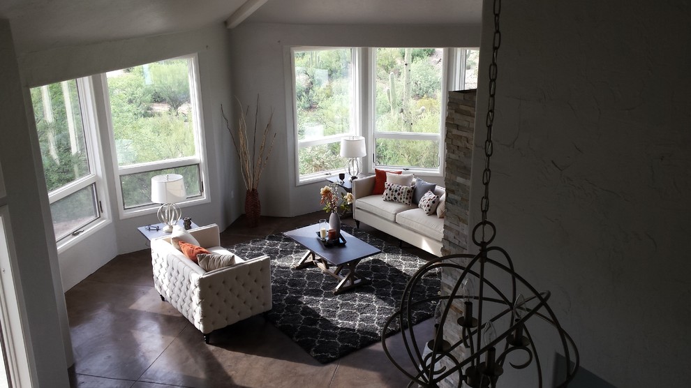 Inspiration for a transitional home design remodel in Phoenix