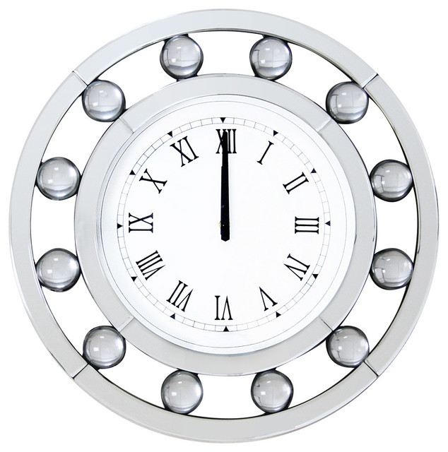 Acme Boffa Wall Clock Mirrored