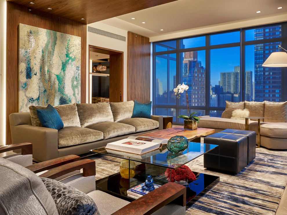 Design ideas for a modern living room in Miami.