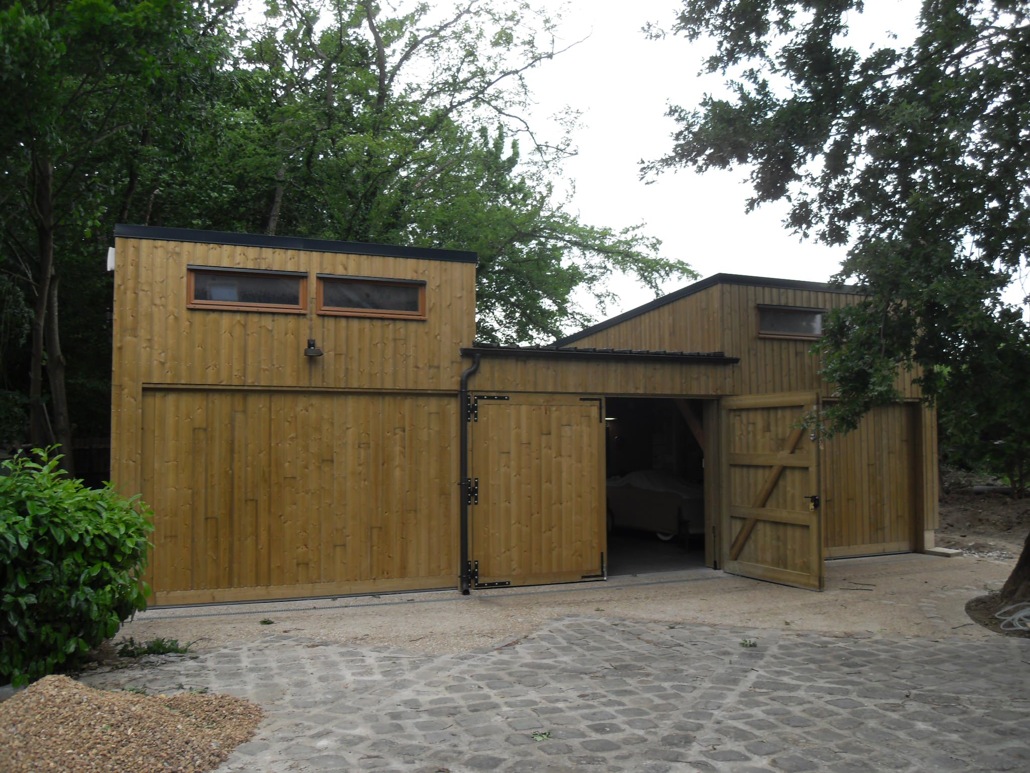 Création d'un garage ossature bois