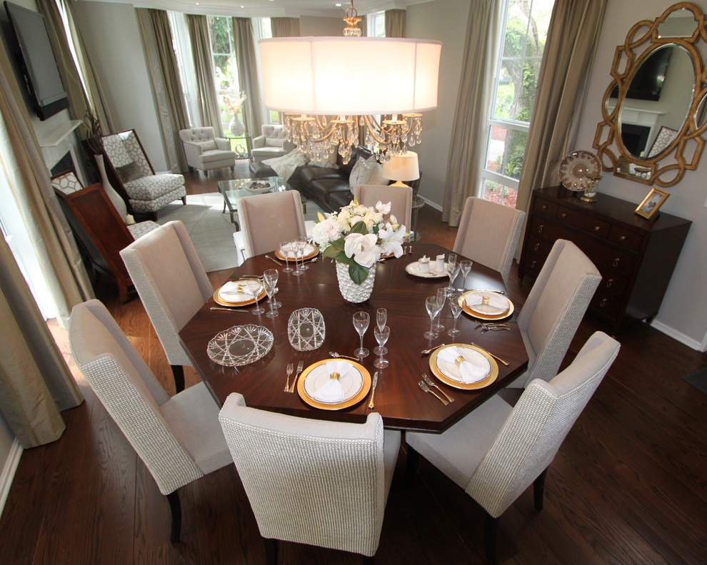 Photo of a medium sized classic dining room in Miami.