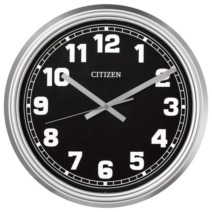 CITIZEN Gallery Indoor/Outdoor Black Dial Clock - Traditional