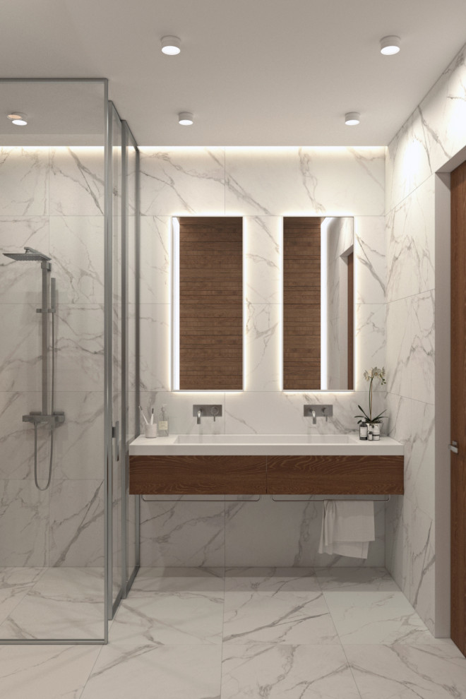 Монохромный с деревом