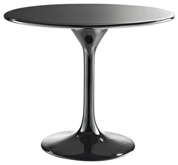 Lippa 24" Fiberglass Side Table in Black