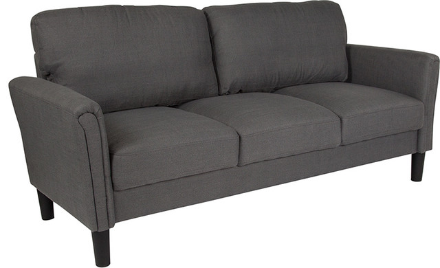 Bari Upholstered Sofa Dark Gray Fabric