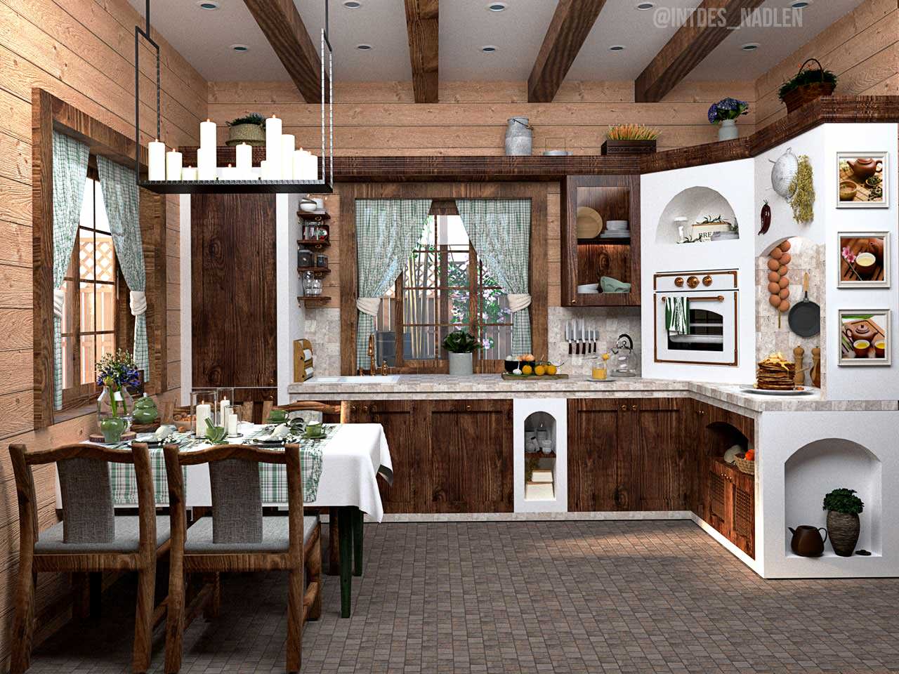 Шале в доме из клееного бруса