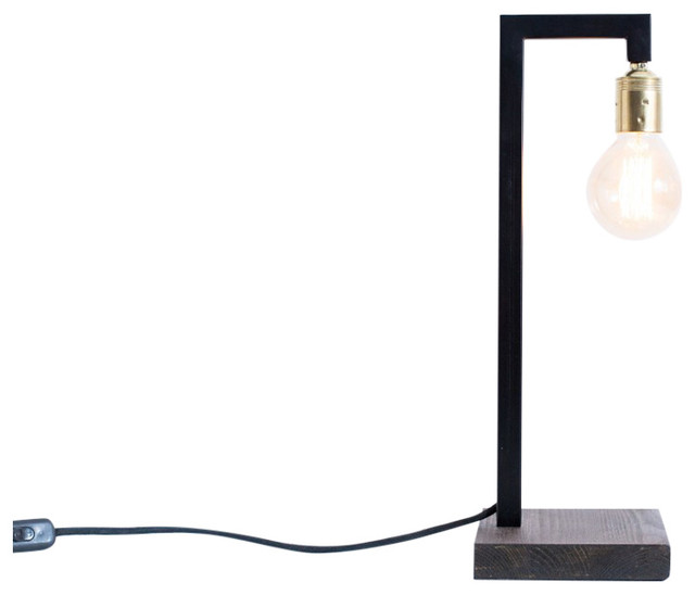 Tallinn Iron and Wenge Wood Table Lamp