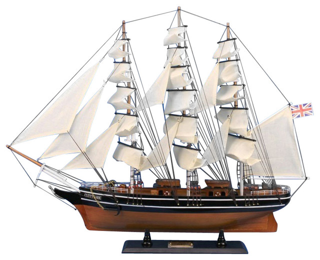 Replica of Historical Ship Cutty Sark Nautical Ship Figurine Realistic Looking 
