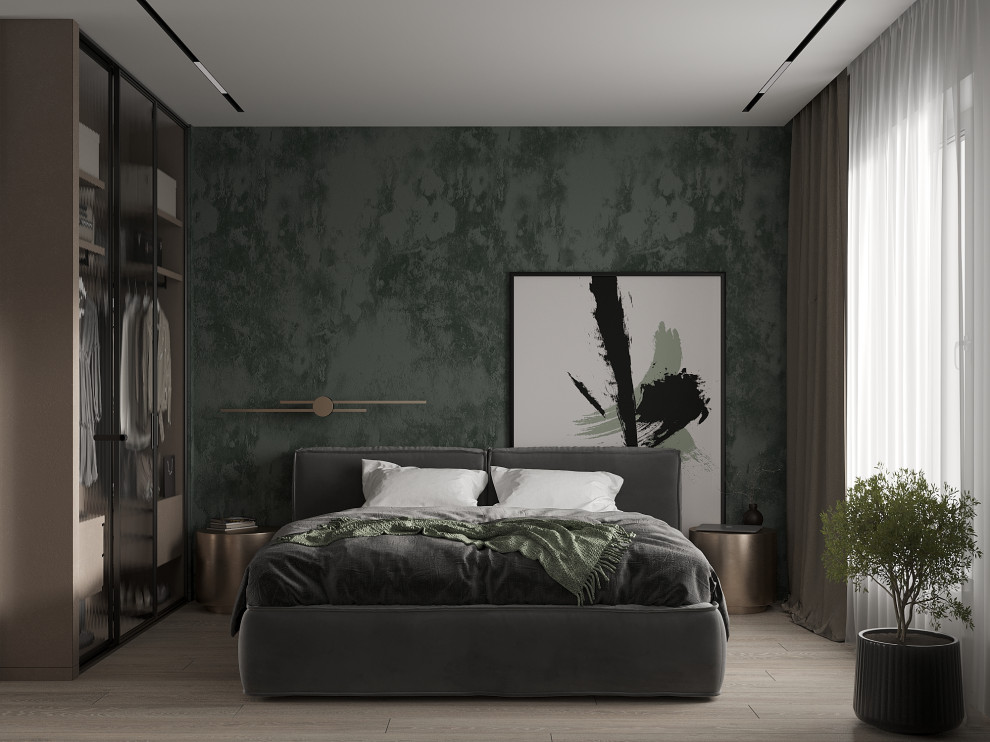 Проект спальни и ванной комнаты в ЖК "MYPRIORITY Basmanny"