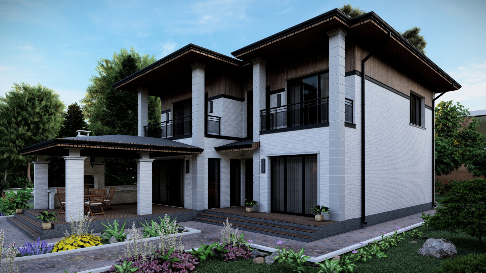 Обзор двухэтажного дома площадью 245 м2