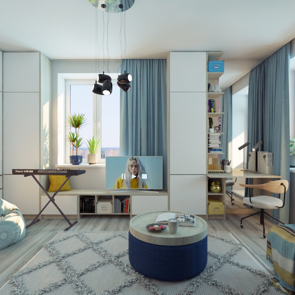 Комната для юного блогера. Дизайн проект квартиры в ЖК Отрадный