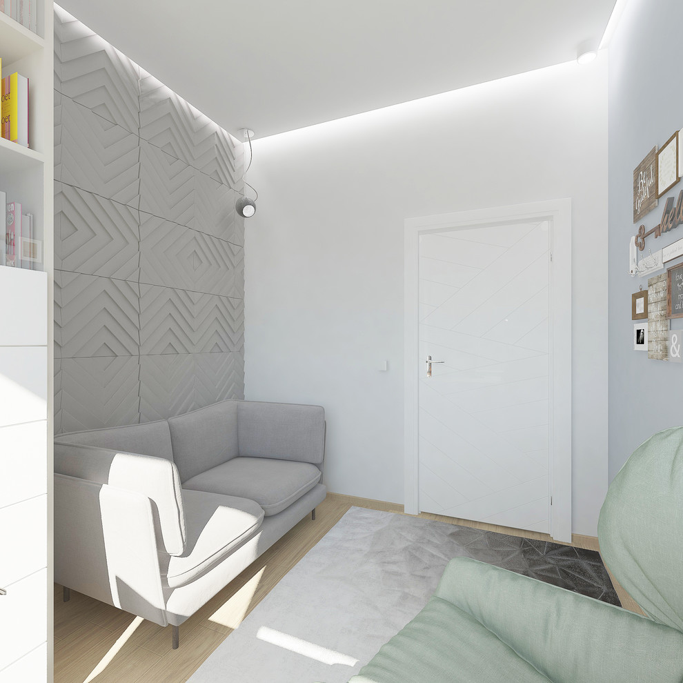 Квартира для семьи из 3-х человек концепция "Мятное печенье"