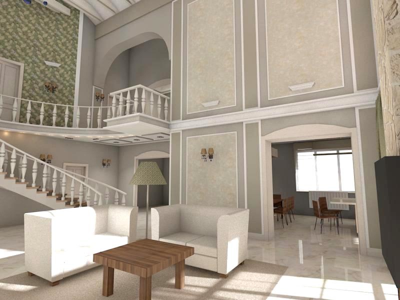 Интерьер коттеджа в классическом стиле