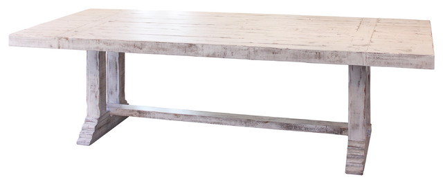 Penelope Farmhouse Solid Wood Dining Table White Large Penelope Farmhouse Solid Wood Dining Table White Large