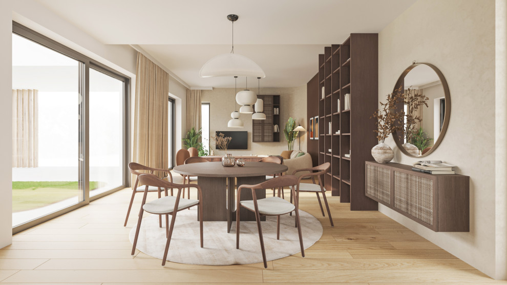 Design ideas for an asian dining room in London.
