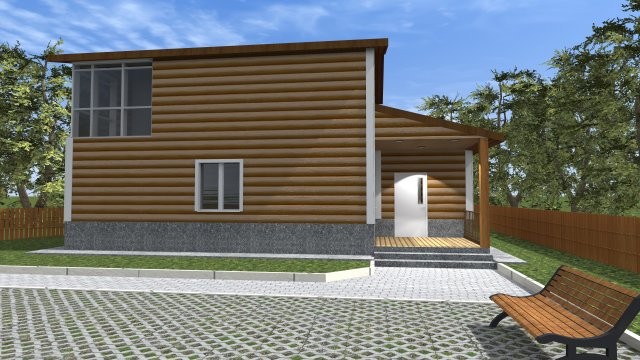 Пенобетонный индивидуальный жилой дом [008.14]