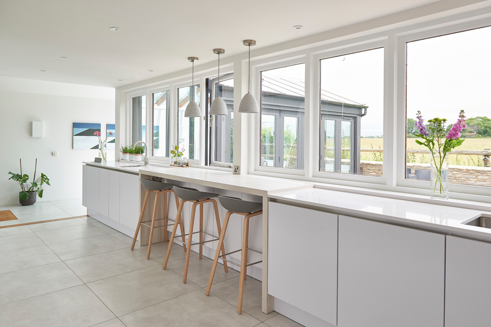 Photo of a contemporary kitchen in Gloucestershire.