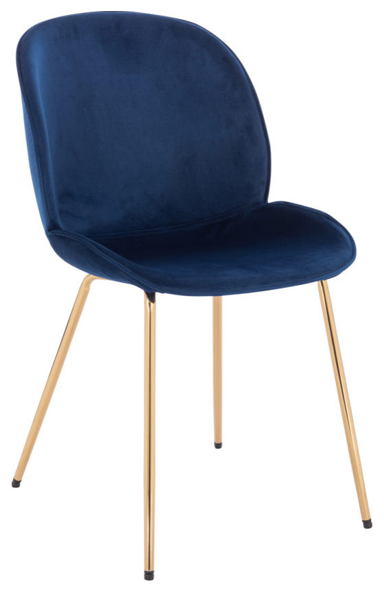 Lotus Gold Chair, Blue