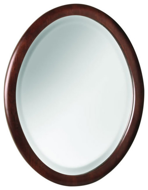 Foremost SHCOM1822 Shiloh 28" x 18" Oval Bathroom Mirror - Cognac