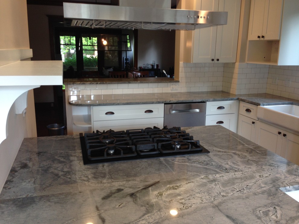 Example of a transitional kitchen design in Chicago