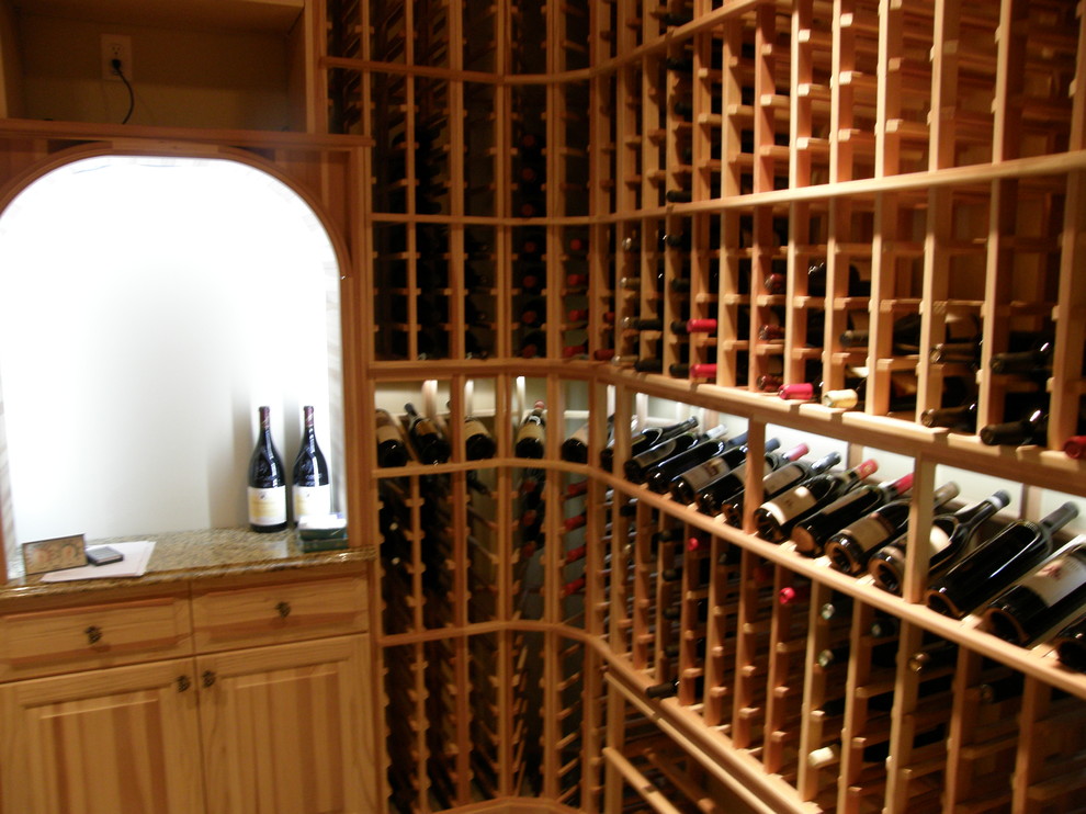 Design ideas for a contemporary wine cellar in Richmond.