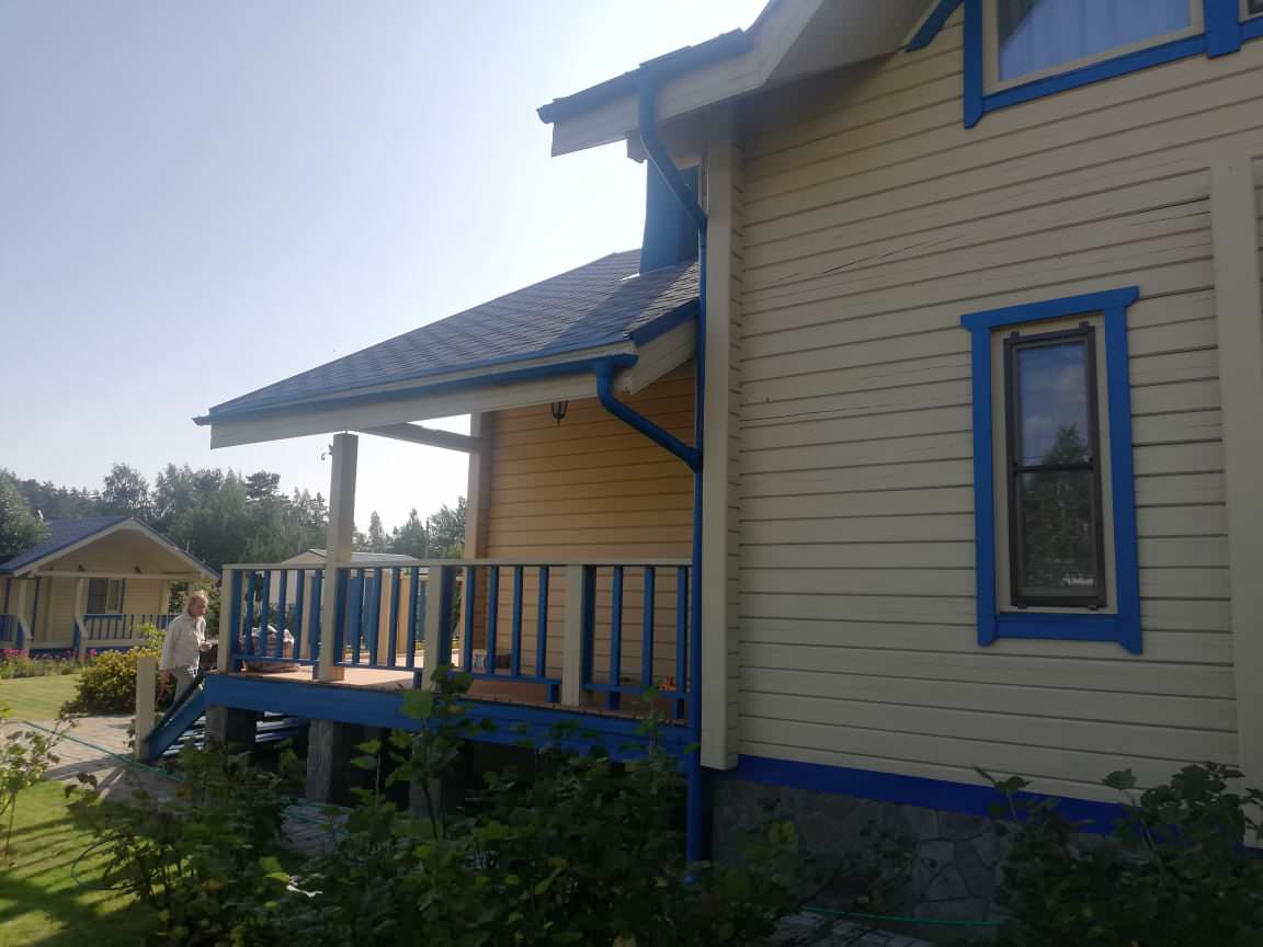 Покраска дома в п.Репино