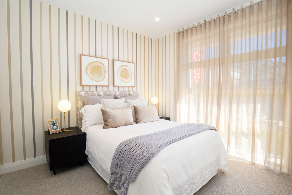 Design ideas for a contemporary bedroom in Central Coast.